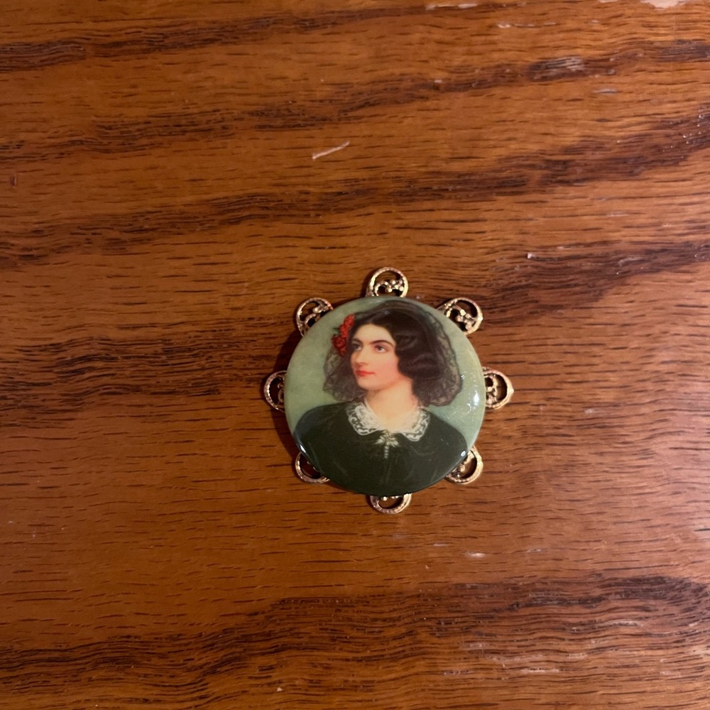 Vintage West German Cameo Picture Pendant with Filigree Setting